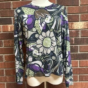 Lynn Ritchie Wearable Art Silk Blend Top Size Large